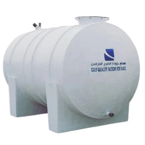 Water Tank Gulf Quality  Horizontal Made of Fiber Glass with Capacity 8000 liter Wide  Diameter  180 cm