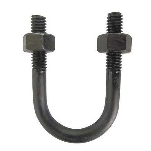 Black Steel Metal U Bolt Clamp, Thread Size 1/4 inch | Al Khamisain Company