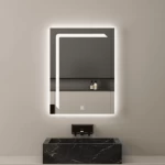 Rectangular shape Lighting Glass 3 lighting colors, Size 60 × 80 cm