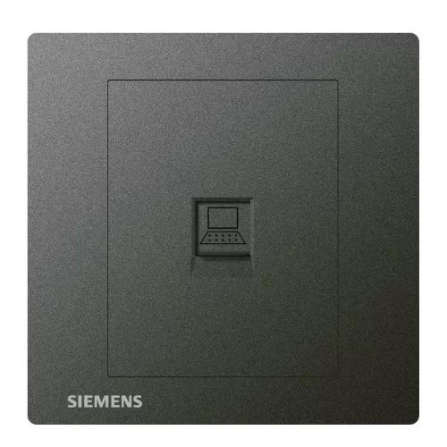1Gang RJ45 Internet/Data CAT6 Socket, Dark Gray Color, 86x86mm, Siemens (Delta Relfa) 1Gang RJ45 Internet/Data CAT6 Socket, Dark Gray Color, 86x86mm, Siemens (Delta Relfa)
