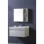 White Wooden Vanity Unit with Ceramic Basin, 80 × 46 cm