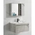 Grey Wooden Vanity Unit with Mirror and Medicine Cabinet, 80 × 46 cm