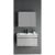 Grey Wooden Bathroom Vanity with Mirror & Medicine Cabinet, 60 × 46 cm