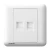 2 Gang RJ11 Telephone Socket, White, 86x86mm, Siemens (Delta Seata)