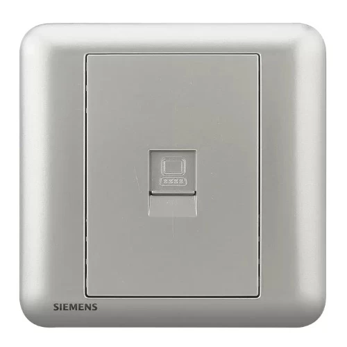 1Gang RJ45 Internet/Data CAT6 Socket, Dark Silver Color, 86x86mm, Siemens (Delta Seata) 1Gang RJ45 Internet/Data CAT6 Socket, Dark Silver Color, 86x86mm, Siemens (Delta Seata)
