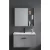 Light Grey Wood Bathroom Vanity with Sink, 80 cm, Unique Design with Mirror & Medicine Cabinet