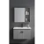 Sink Cabinet, Modern Design, Width 60 cm, Light Grey Color with Mirror and Medicine Cabinet
