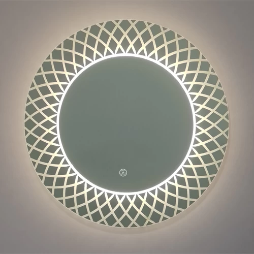 مراية ليد صيني حديث مقاس 80×60سم، شكل دائري مراية ليد صيني حديث مقاس 80×60سم، شكل دائري