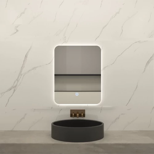 LED Glass 3 lighting colors, 80 x 60 cm, rectangular shape