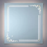 Rectangular Chinese LED mirror, 60 x 80 cm