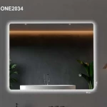 Chinese Lighted Mirror 3 lighting colors, Size 80 x 60 cm, Rectangular shape