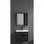 Dark Grey Wood Bathroom Vanity with Sink, Unique Design, Width 80 cm, with Mirror and Medicine Cabinet