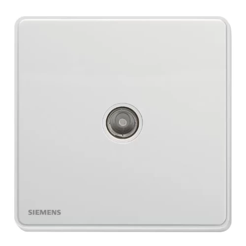 Broadband TV Socket, F Connection, White Color, 86x86mm, Siemens (Delta Arina) Broadband TV Socket, F Connection, White Color, 86x86mm, Siemens (Delta Arina)