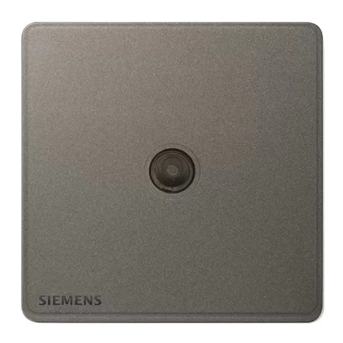 Broadband TV Socket, F Connection, Dark Gray Color, 86x86mm, Siemens (Delta Arina) Broadband TV Socket, F Connection, Dark Gray Color, 86x86mm, Siemens (Delta Arina)