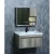 Beige Wood Sink with Cabinet, Size 60 cm, Elegant Design with Mirror and Medicine Cabinet
