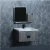Pearl Grey Wood Sink with Cabinet, Width 60 cm, Elegant Design with LED Mirror