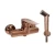 Chinese Bidet Spray, Brass, Rose Gold color with Shataf