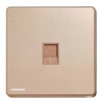 1Gang RJ11 Telephone Socket, Rose Gold Color, 86x86mm, Siemens (Delta Arina)
