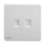 2 Gang RJ11 Telephone Socket, White, 86x86mm, Siemens (Delta Arina)