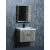 Wood Finish Vanity Unit, Size 80 cm, Practical Design with Mirror and Medicine Cabinet