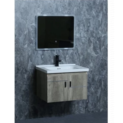 Unique Wood Finish Sink with Cabinet, 60 cm, Comes with Mirror and Medicine Cabinet Unique Wood Finish Sink with Cabinet, 60 cm, Comes with Mirror and Medicine Cabinet