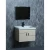 Natural Wood Sink Unit, Size 60 cm, Comes with Practical Mirror and Medicine Cabinet