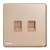 2 Gang RJ45 Internet/Data UTP CAT6 Socket, Rose Gold, 86x86mm, Siemens (Delta Arina)