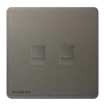 RJ11 Telephone +RJ45 Internet/Data Cat6 Socket, Dark Gray Color, Siemens (Delta Arina)