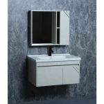 Pearl Wood Bathroom Vanity, Size 80 cm, Elegant Design with Mirror and Medicine Cabinet
