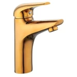 Short automatic Washbasin Mixer golden