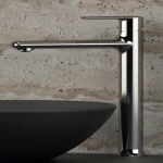 Italian Washbasin Mixer short, black color