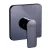 Hidden shower mixer Square black color single line