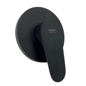 Shop Hidden Bath Mixer Black matte color One line circular face