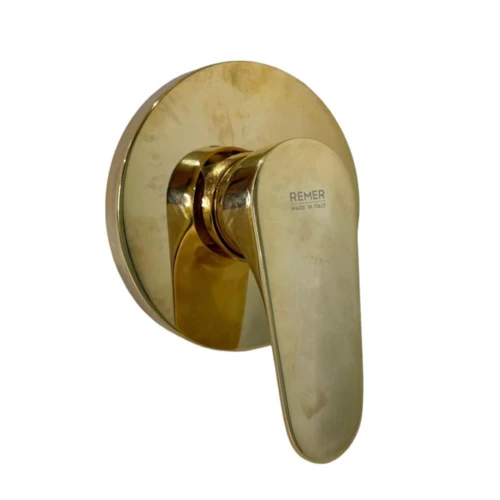 Italian Hidden shower mixer golden glossy One line circular face Italian Hidden shower mixer golden glossy One line circular face