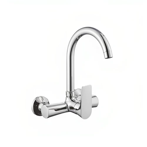 Wall Kitchen Mixer, Chrome color, Functional Design Wall Kitchen Mixer, Chrome color, Functional Design