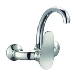 Wall Kitchen Tap Brass, Chrome Finish, Functional Design