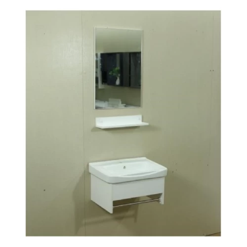 Wooden Bathroom Sink White, Size 43 × 36 cm