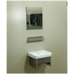 Wooden Bathroom Sink Dark gray, Size 43 × 36 cm