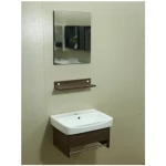 Wooden Bathroom Sink brown, Size 43 × 36 cm