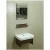 Wooden Bathroom Sink brown, Size 43 × 36 cm