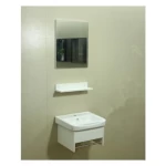 Wooden Bathroom Sink White, Size 50 × 36 cm