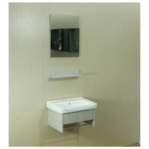 Wooden Bathroom Sink Light gray, Size 50 × 36 cm