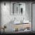 Two Piece Wooden Bathroom Sink White, Size 140 cm