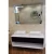 Two Piece Wooden Bathroom Sink Black, Size 140 cm
