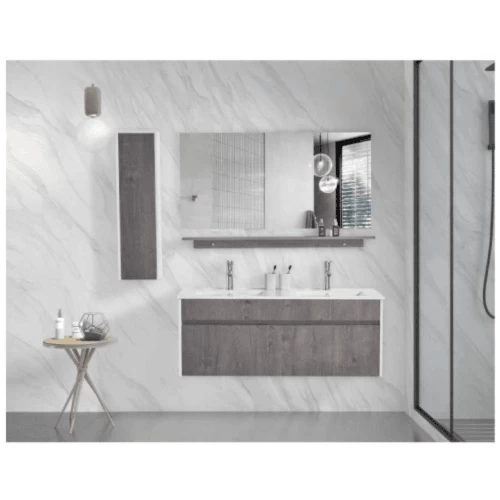 Wooden Basin Set, 100 cm size, white gray color Wooden Basin Set, 100 cm size, white gray color