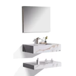 Stone Washbasin, Size 80 cm, Golden white Color
