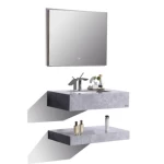 Stone Wash Unit, Size 80 cm, White gray Color