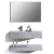 Stone Sink Washbasin, Size100 cm, White gray Color