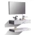 Distinctive Design Stone Washbasin, Size 100 cm, Gray white Color