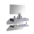 White gray Vanity Unit, Stone Cabinet and Basin, Size 120 cm